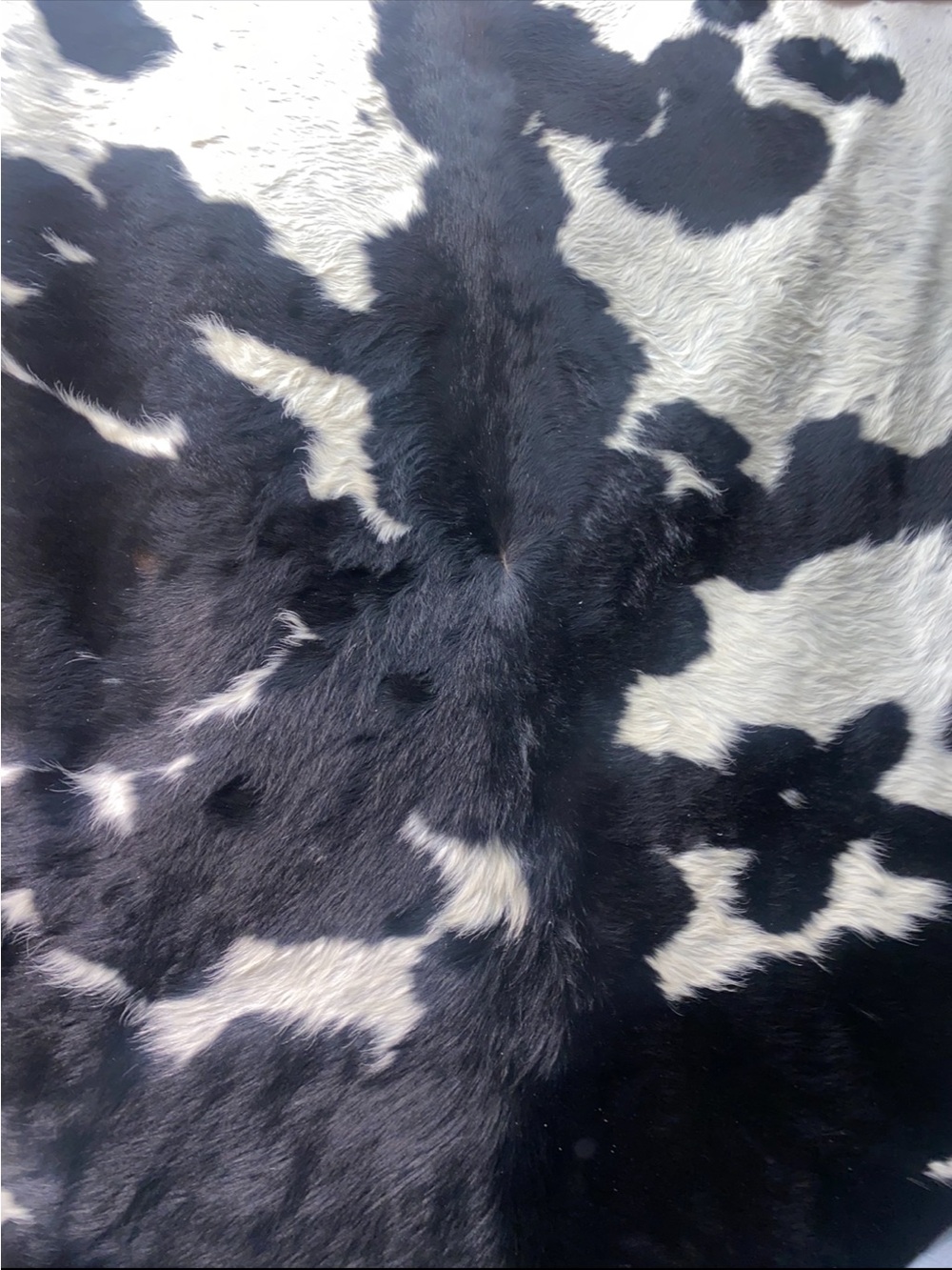 Black & White Cowhide Accent Rug